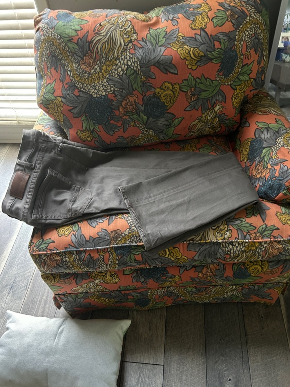 Men's Gray Pants Jeans 36X36